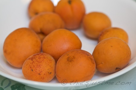 fresh local apricots