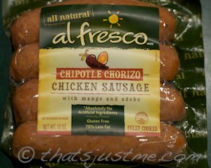 Al Fresco Chipotle Chorizo chicken Sausage