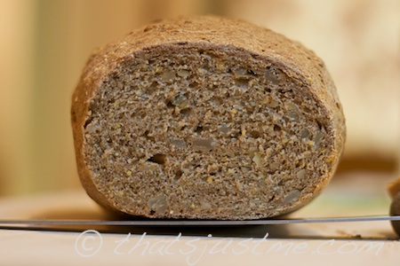 whole wheat bread with sunflower seeds and rosemary