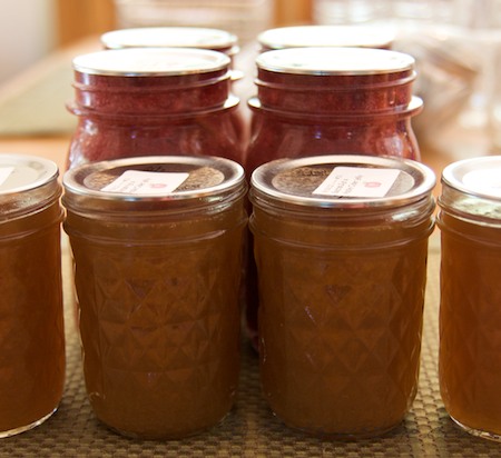 canned jelly and apple sauce
